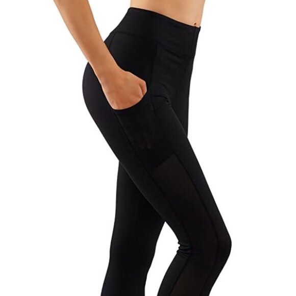 Yoga leggings with side mesh pockets - Picture 2 of 4